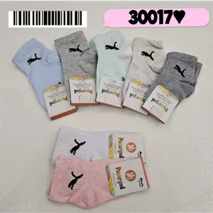 جوراب بچگانه نیم ساق مدل کش انگلیسی بسته 12 جفتی (30017) پس کرایه