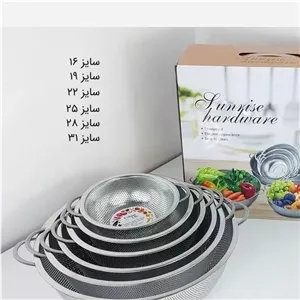 آبکش 6 پارچه استیل ضد زنگ یونیک- وارداتی