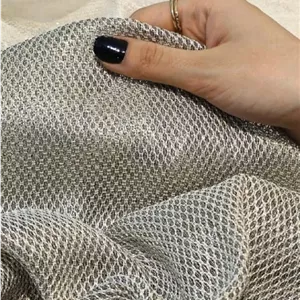 تور ابریشم زنبوری رنگ طوسی کد SR1008