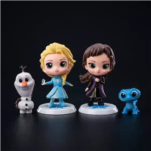 اکشن فیگورهای Frozen 2 دیزنی السا، آنا و اولاف با پایه برفی