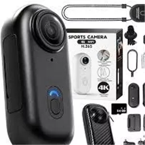 دوربین ورزشی و اکشنکم 4K Ultra HD مدل H.265 - مجهز به اتصال مغناطیسی، وایفای و پایه 360 درجه