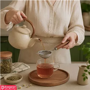 چای صاف کن استیل دسته چوبی ریما مدل 13231
