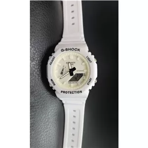 ساعت مچی اسپرت کاسیو G-SHOCK بند سفید صفحه سفید 