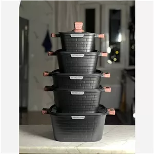 آرام پز سرویس قابلمه گرانیت 10 پارچه زیو ترکیه مدل ZCS-8550 اصلی ضمانتی 