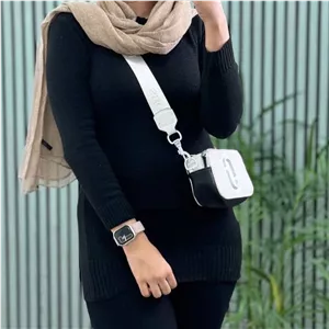 زیر مانتویی بافت رنگ زرشکی و زرد کره ای