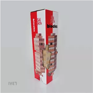 بازی فکری جنگا چوبی 54 قطعه مدل شمارهدار (همراه با تاس) وارداتی