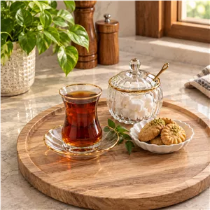 سینی گرد چوب گردو