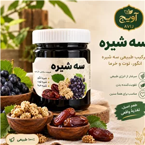 سه شیره طبیعی زرین بهار400 گرمی