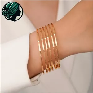 النگو زنانه آیینه ای طلایی