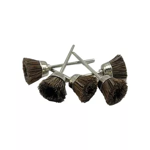 فرچه مویی کاسه ای مینیاتوری مشکی مجموعه 5 عددی shga