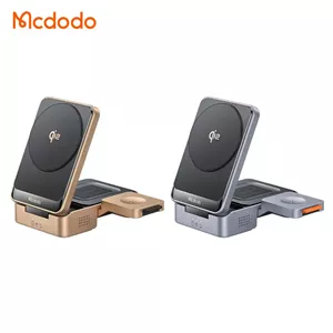 شارژر وایرلس مک دودو CH-519 مدل MagQ تاشو 3 کاره با توان 15 وات