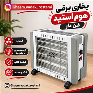 بخاری برقی فن دار 6 شعله هوم استید ترموستات دار 3000وات