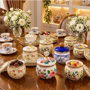 قندان لعابی طرح دار وارداتی 6 طرح (پس کرایه)