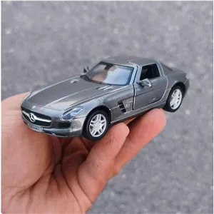 ماکت ماشین Mercedes Benz SLS AMG . خاکستری رنگ برند KiNSMART