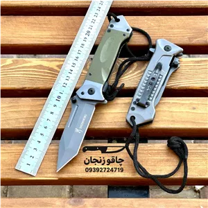 چاقو برونینگ DA تانتویی سبز بند دار
