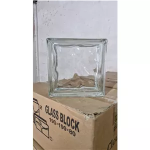 بلوک شیشه ای مدل کلودی چینی ( ابری ) شفاف مخصوص نصب با چسب آکواریوم 