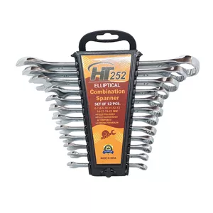 آچار یکسر تخت و یکسر رینگی اچ تی 252 مدل ATR 12 N بسته 12 عددی