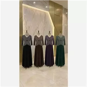 دوتیکه ماکسی و شنل مدل پریسیما کرپ دالقیچ و حریر مروارید و نگین دار