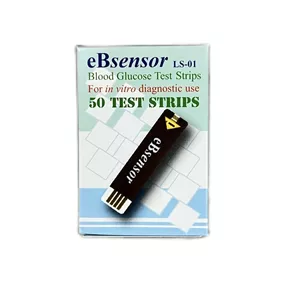 نوار تست قندخون ای بی سنسور بسته (50عددی) مدل eBsensor