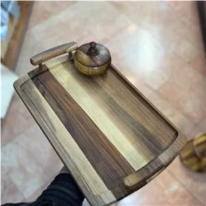 سینی پذیرایی چوب گردو ی درجه یک