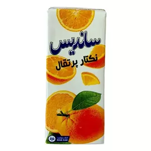 آبمیوه پرتقال ساندیس پاکتی 200 میلیلیتر - پک 32 عددی