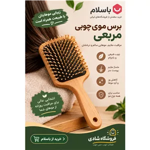 برس موی چوبی بامبو