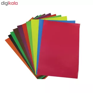 کاغذ رنگی گلاسه A4 بسته 10 عددی