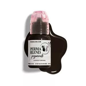 رنگ تاتو پرما بلند دارکست براون (darkest brown) حجم 15 میل 