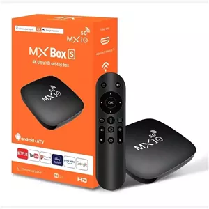 اندروید باکس 4K MX10 5G با اندروید 13 ریموت بلوتوثی