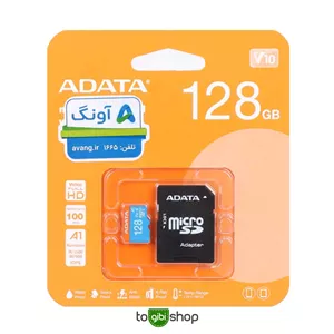 کارت حافظه ADATA ظرفیت 128 گیگابایت مدل UHS-I U1 Class 10-100MBs