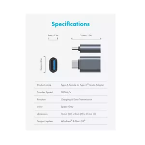تبدیل OTG Vicco Man Type-C To USB3.0 - مدل VC7