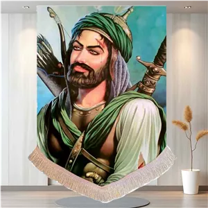 کتیبه مخمل تمثال حضرت ابوالفضل العباس باب الحوائج