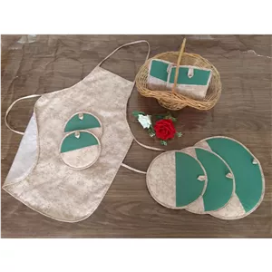 سرویس دمکنی پیشبند دستگیره سرویس آشپزخانه پارچه ای.سرویس آشپزخونه سرویس آشپزخانه عروس