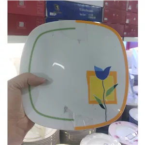  5عددپیش دستی طرح باگل لاله آبی مربع چینی زرین 