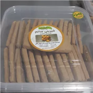 بیسکوییت رژیمی با آرد کامل گندم و کره حیوانی و شکر قهوه ای 