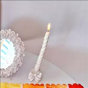 جا شمعی پاپیون ، جا شمعی بتنی، ساخته شده از پودر سنگ مصنوعی در طرح و رنگ دلخواه شما 