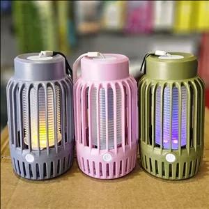 پشه کش برقی شارژی مدل فانوسی usb-1 دارای 2 حالت چراغ طعمه