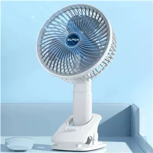 پنکه رومیزی شارژی چندکاره Q8 پایه دار، گیره ای، آویزی و دستی شارژ Type-C