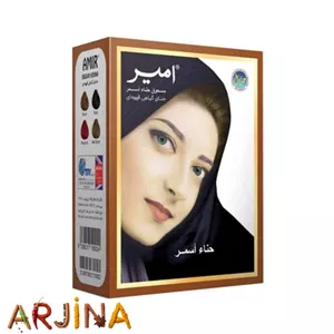 حنا هندی قهوه ای اصل امیر - 6بسته 10گرمی