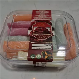 لقمه شیرین پاستیلی 7 میوه استوایی شیرین شده با استویا