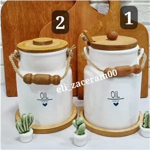 بانکه روغن جامد سرامیکی دو کیلویی