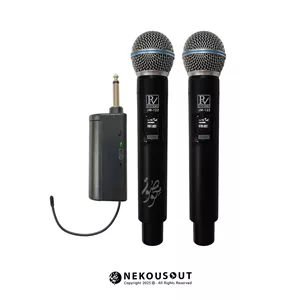 میکروفون بیسیم شارژی پی وی JM-122 دو کانال