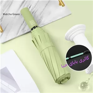 چتر طوفان فول اتوماتیک 10 فنر دورویه ضدباد برزنت نانو دسته استیل آینه ای