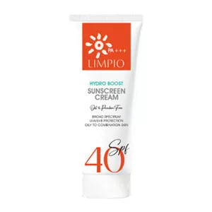 کرم ضد آفتاب بی رنگ لیمپیو Spf40 مناسب انواع پوست 50میل