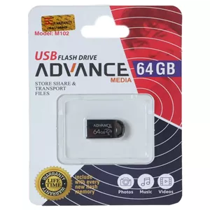 فلش مموری Advance Media USB2.0 مدل M102 ظرفیت 64GB - مشکی