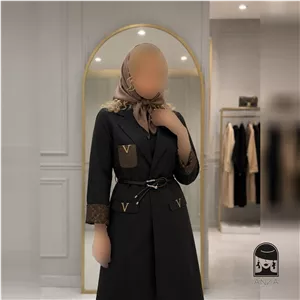 مانتو کتی زنانه مدل پاییزه جواهر جنس مازراتی کجراه سایز دو