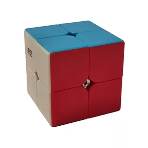 مکعب روبیک دو در دو مدل QY Speed cube با طراحی ارگونومیک، قطعات خودرنگ، قابلیت روانکاری، همراه با فرمول حل تصویری و QR