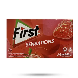 آدامس توت فرنگی فرست First بدون قند بسته 14 عددی