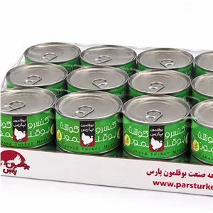 باکس 24تایی کنسرو گوشت بوقلمون شوید پارس