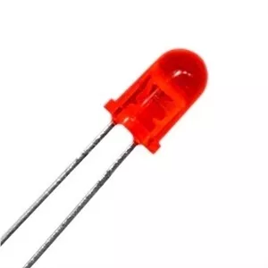 LED قرمز مات (خودرنگ) سایز 5mm- بسته 40 عددی